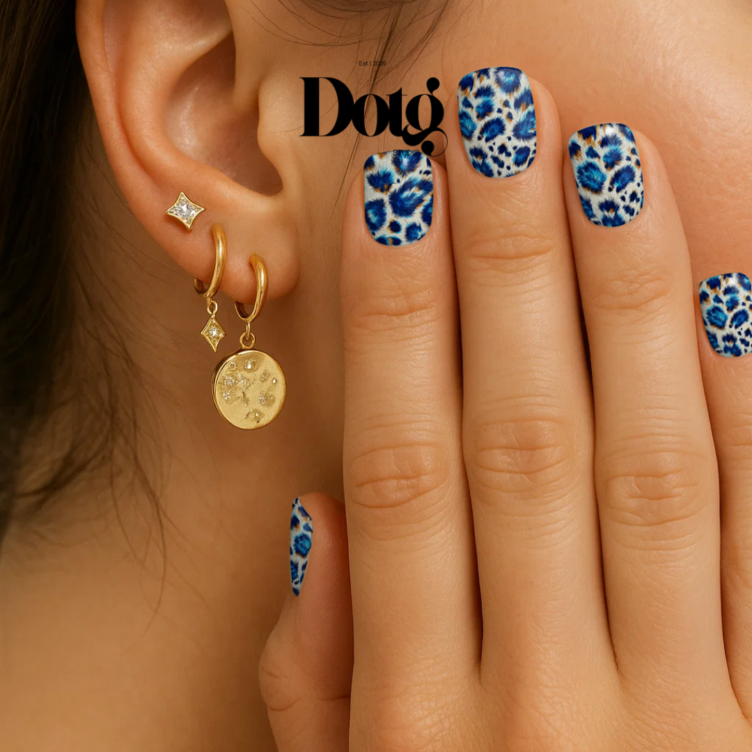 Fluffy Fur Leopard Nail Wraps DIY Manicure & Pedicure Nail Stickers Wild Decal Strips