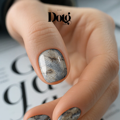 Neutral Snake Skin Nail Polish Wraps DIY Manicure & Pedicure Stickers Nail Decal Strips