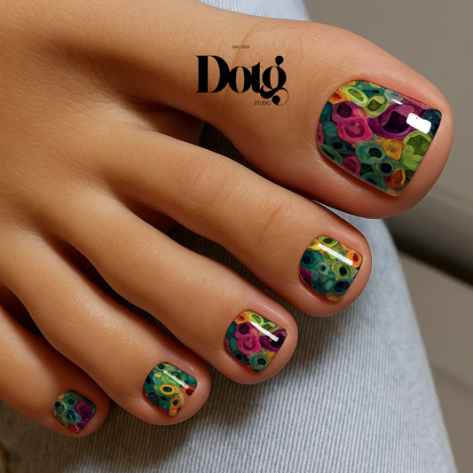 Abstract Paint Nail Polish Wraps DIY Manicure & Pedicure Floral Stickers Gift for Her