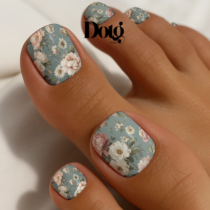 Floral Poem Nail Polish Wraps DIY Manicure Stickers Nail Decal Strips