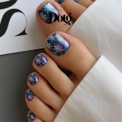 Holographic Snowflakes Nail Wraps Minimalist Manicure & Pedicure Nail Design Stickers