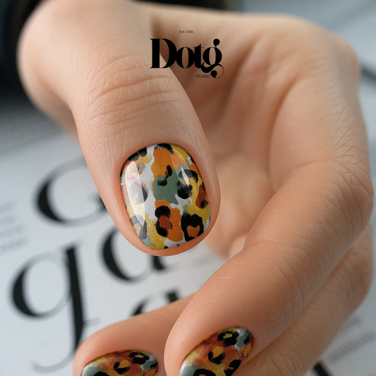 Abstract Leopard Nail Polish Wraps DIY Manicure & Pedicure Stickers Nail Decal Strips
