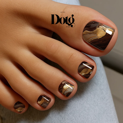 Amber Stone Nail Polish Wraps DIY Manicure & Pedicure Stone Texture Stickers Gift for Her