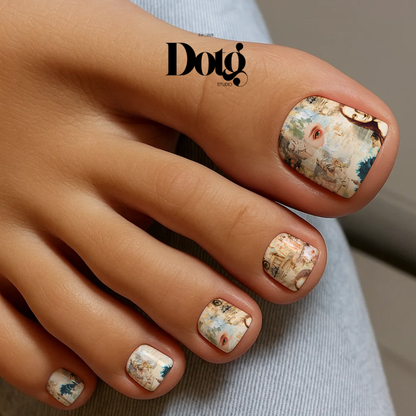 Paris Day Nail Polish Wraps DIY Manicure Stickers Nail Decal Strips