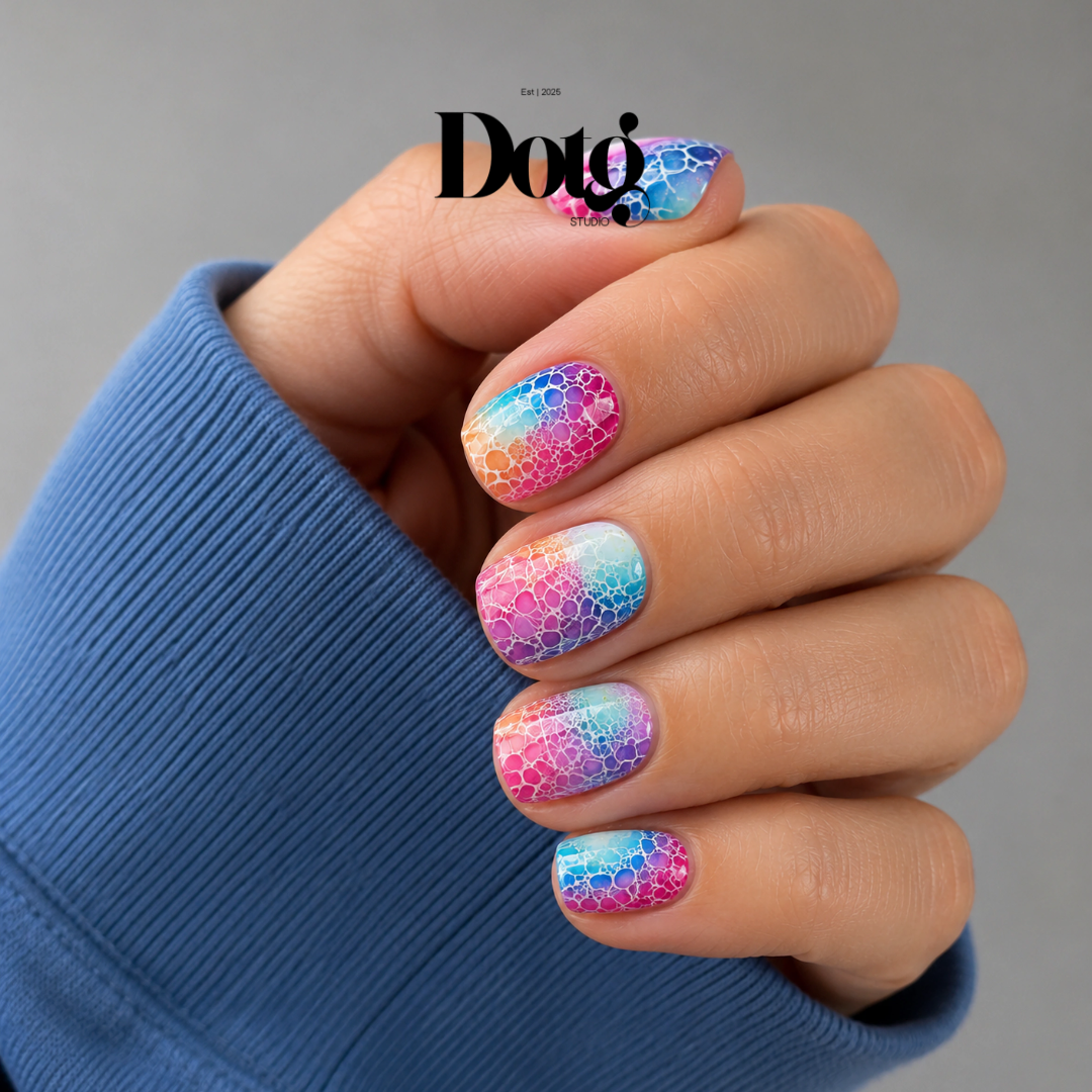 Pastel Fluid Art Nail Polish Wraps DIY Manicure & Pedicure Girly Nail Stickers Decal Strips