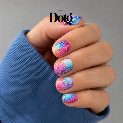 Pastel Fluid Art Nail Polish Wraps DIY Manicure & Pedicure Girly Nail Stickers Decal Strips