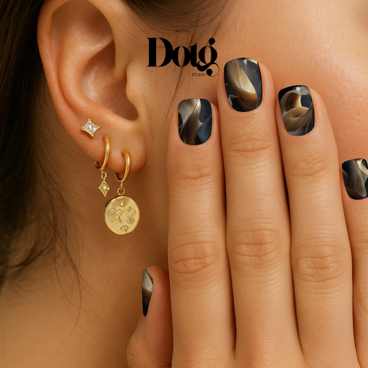 Gold Sand Nail Wraps DIY Manicure & Pedicure Nail Stickers Desert Decal Strips