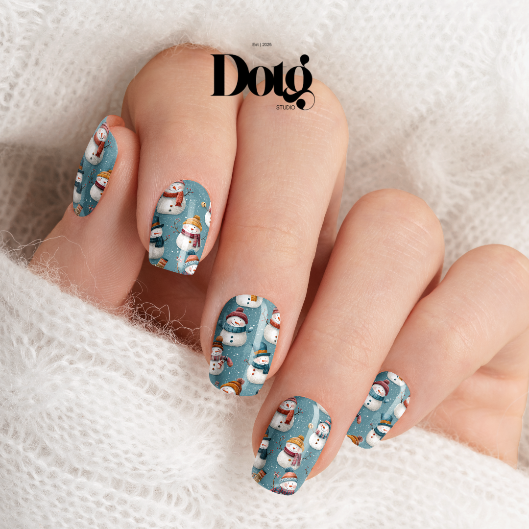 Nail Wrap Snowman Nail Decal Christmas Day Strips DIY Manicure and Pedicure Stickers
