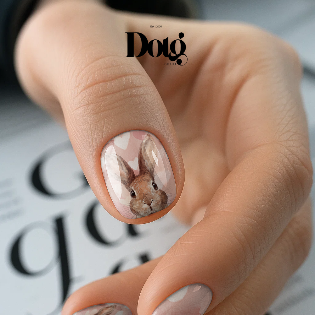 Easter Bunny Nail Polish Wraps DIY Manicure & Pedicure Stickers Nail Decal Strips