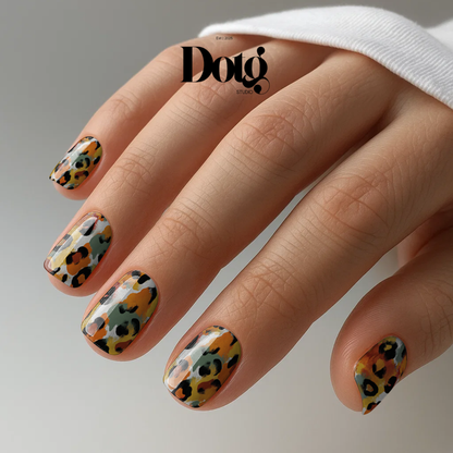 Abstract Leopard Nail Polish Wraps DIY Manicure & Pedicure Stickers Nail Decal Strips
