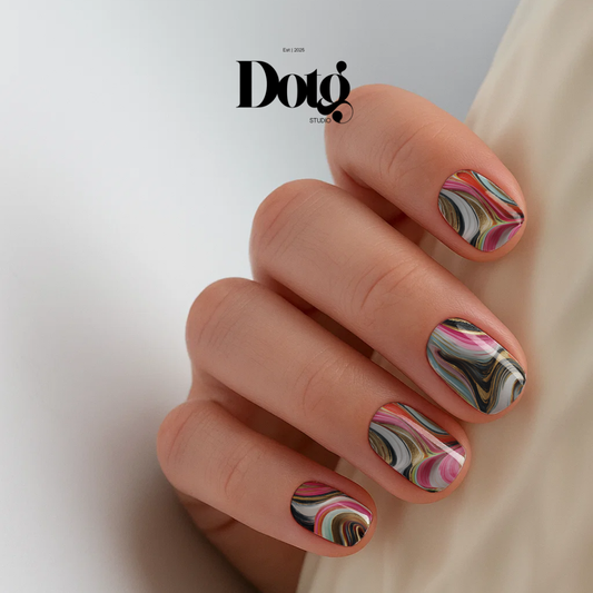 Abstract Swirl Nail Polish Wraps DIY Manicure Stickers Nail Decal Strips