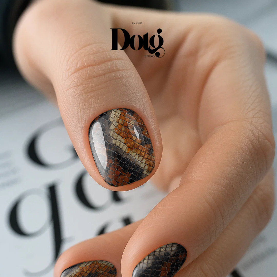 Onyx Snake Skin Nail Polish Wraps DIY Manicure & Pedicure Stickers Nail Decal Strips