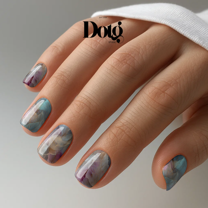 Ethereal Gold Vein Nail Polish Wraps DIY Manicure & Pedicure Floral Stickers Gift for Her