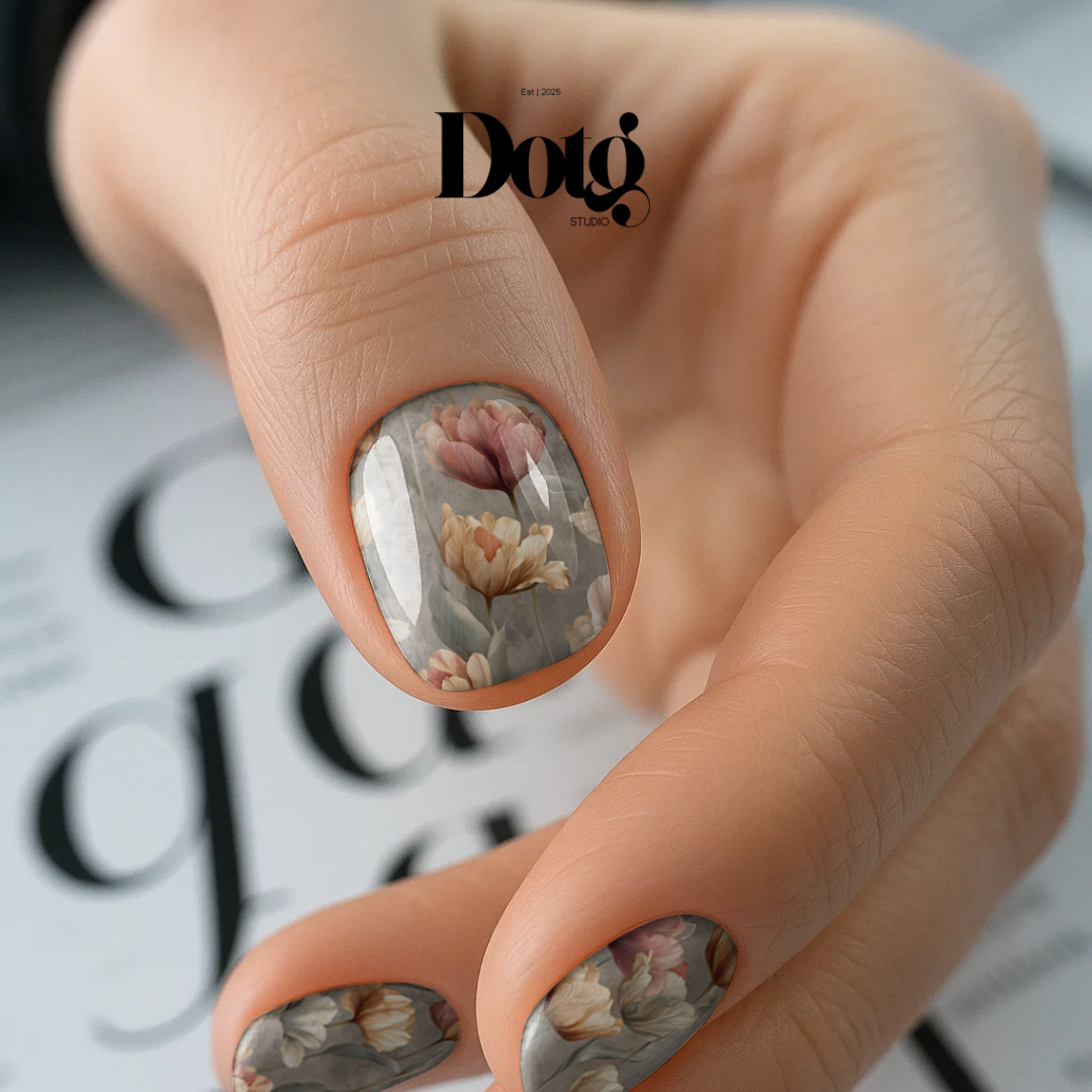 Floral Petals Nail Polish Wraps DIY Manicure & Pedicure Tulip Stickers Nail Decal Strips