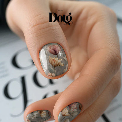 Floral Petals Nail Polish Wraps DIY Manicure & Pedicure Tulip Stickers Nail Decal Strips