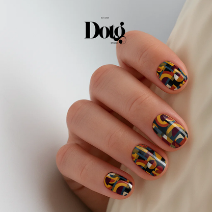 Modern Geometric Nail Polish Wraps DIY Manicure Stickers Nail Decal Strips