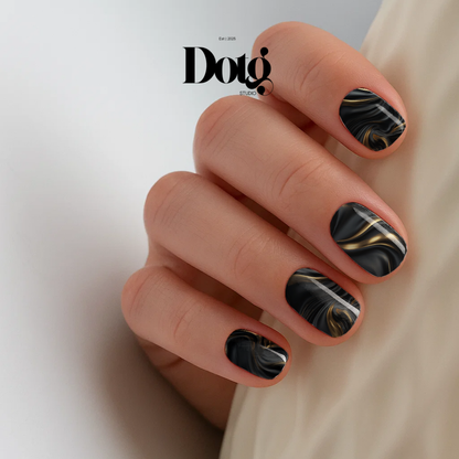 Black Velvet Nail Polish Wraps DIY Manicure and Pedicure Nail Stickers Decal Strips