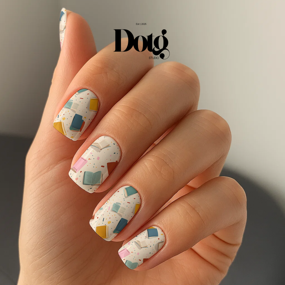 Book Lover Nail Wraps DIY Manicure & Pedicure Nail Stickers