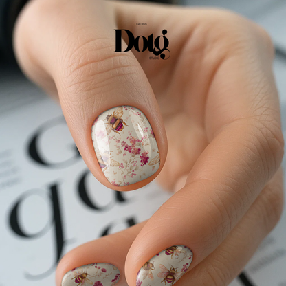 HoneyBee Florals Nail Polish Wraps DIY Manicure & Pedicure Stickers Nail Decal Strips