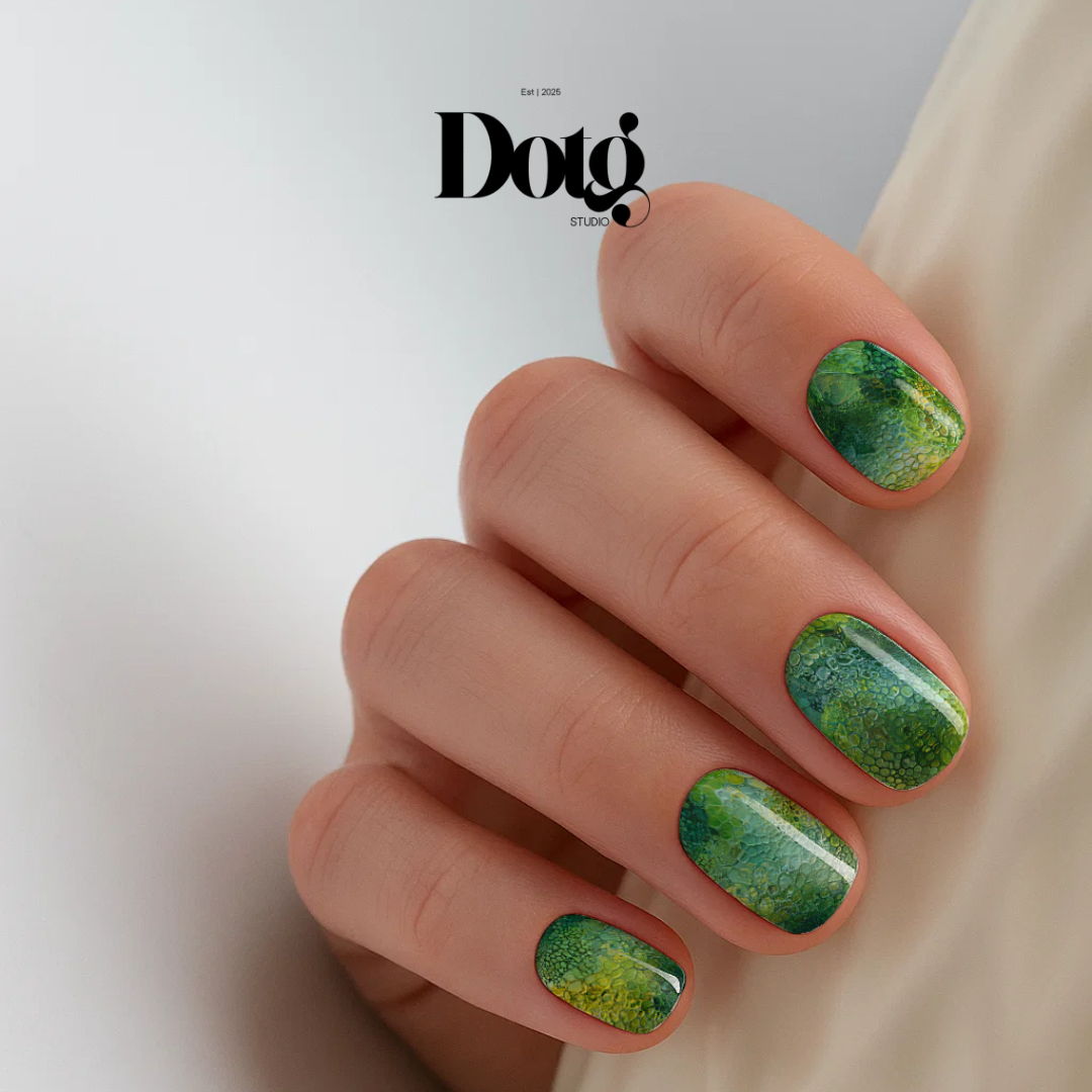 Emerald Cellular Nail Polish Wraps DIY Manicure & Pedicure Stickers Nail Decal Strips
