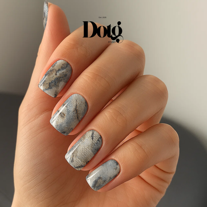 Neutral Snake Skin Nail Polish Wraps DIY Manicure & Pedicure Stickers Nail Decal Strips