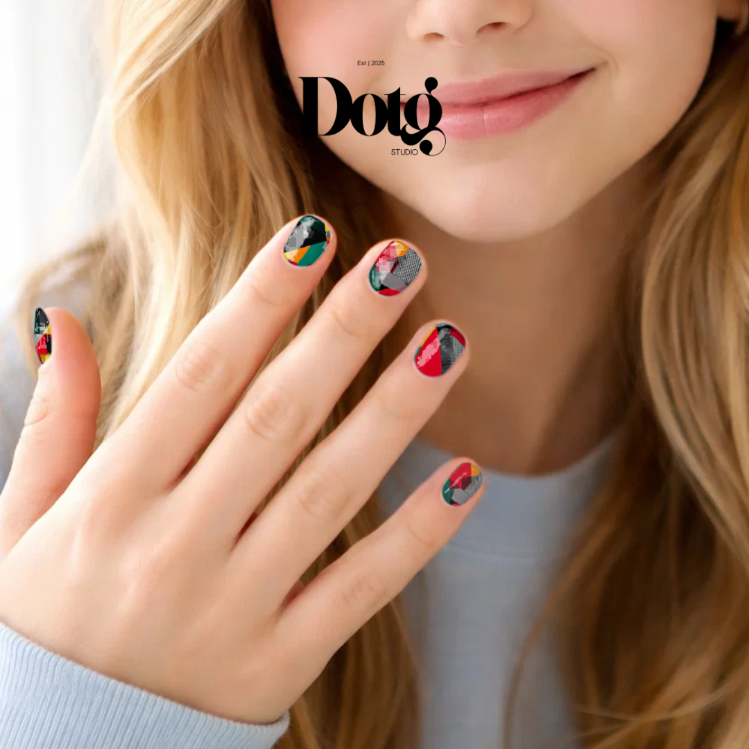 Color Blocks Nail Wraps •  Abstract Statement Nails  • Pedicure & Manicure Stickers