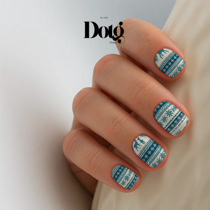 Reindeer Nail Wraps Winter DIY Christmas Sweater Nail Stickers Manicure and Pedicure Decal Strips
