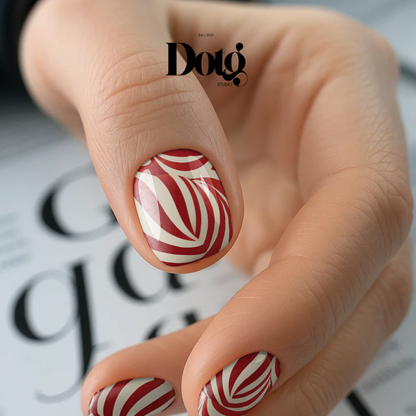 Peppermint Swirl Nail Wraps Colorful Manicure & Pedicure Nail Design Stickers