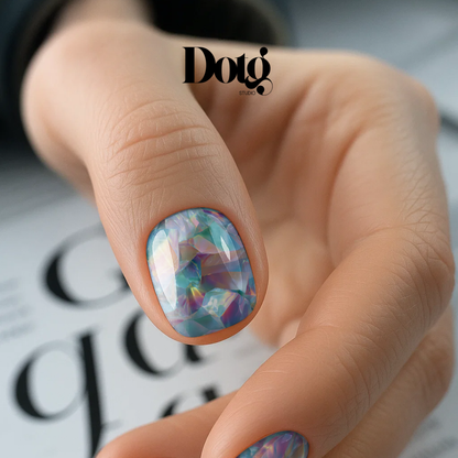 Moonstone Blue Nail Polish Wraps DIY Manicure and Pedicure Stickers Nail Decal Strips
