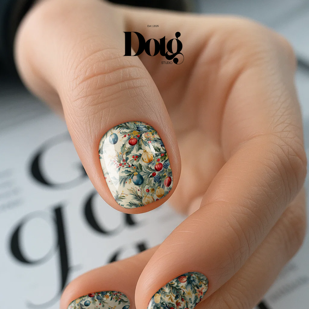 Christmas Tree Nail Polish Wraps DIY Manicure & Pedicure Stickers Nail Decal Strips