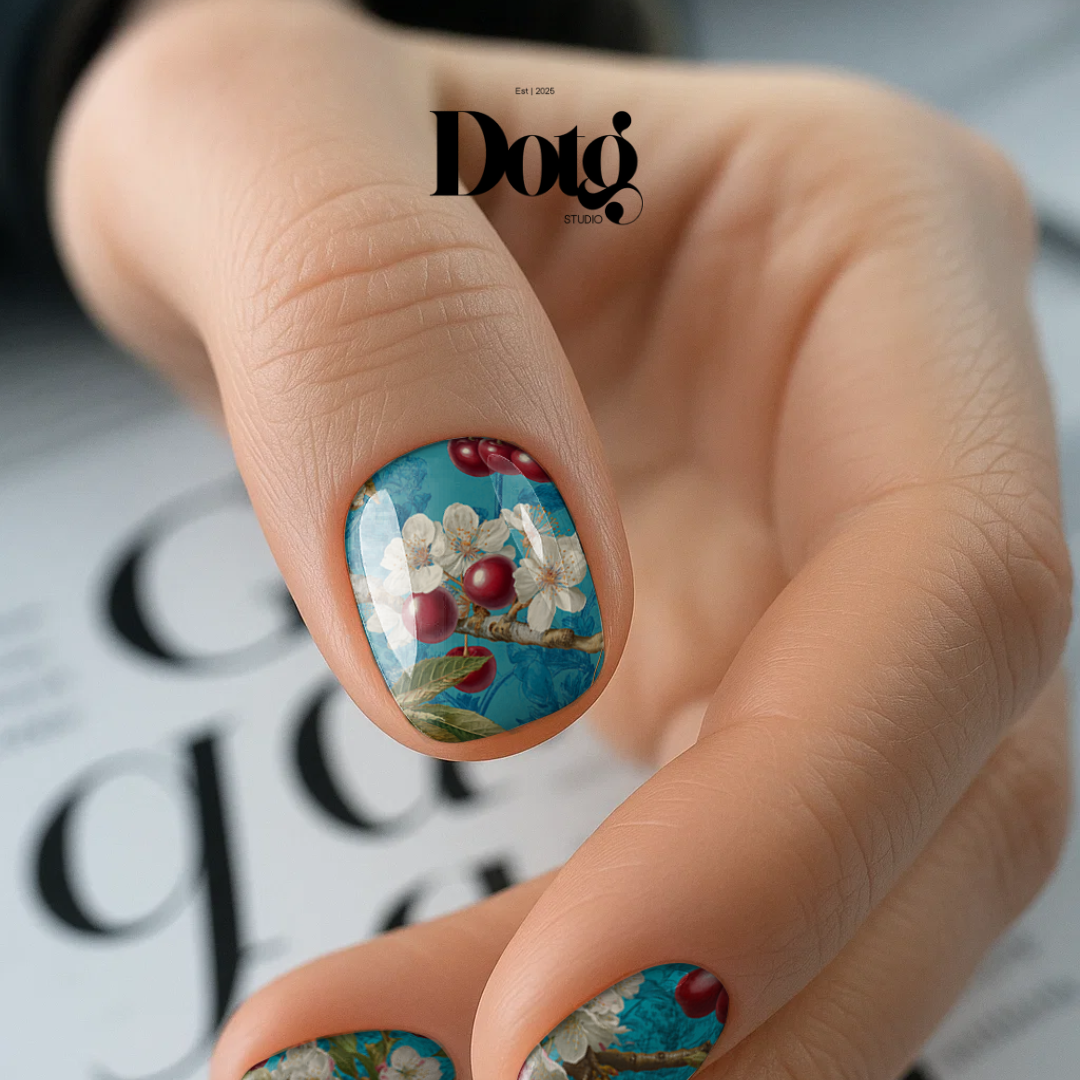 Cherry Blossom Nail Polish Wraps DIY Manicure & Pedicure Spring Stickers Nail Decal Strips