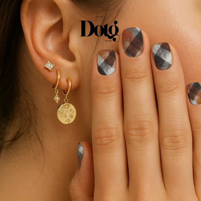 Rustic Plaid Nail Polish Wraps DIY Manicure Stickers Autumn Nail Decal Strips