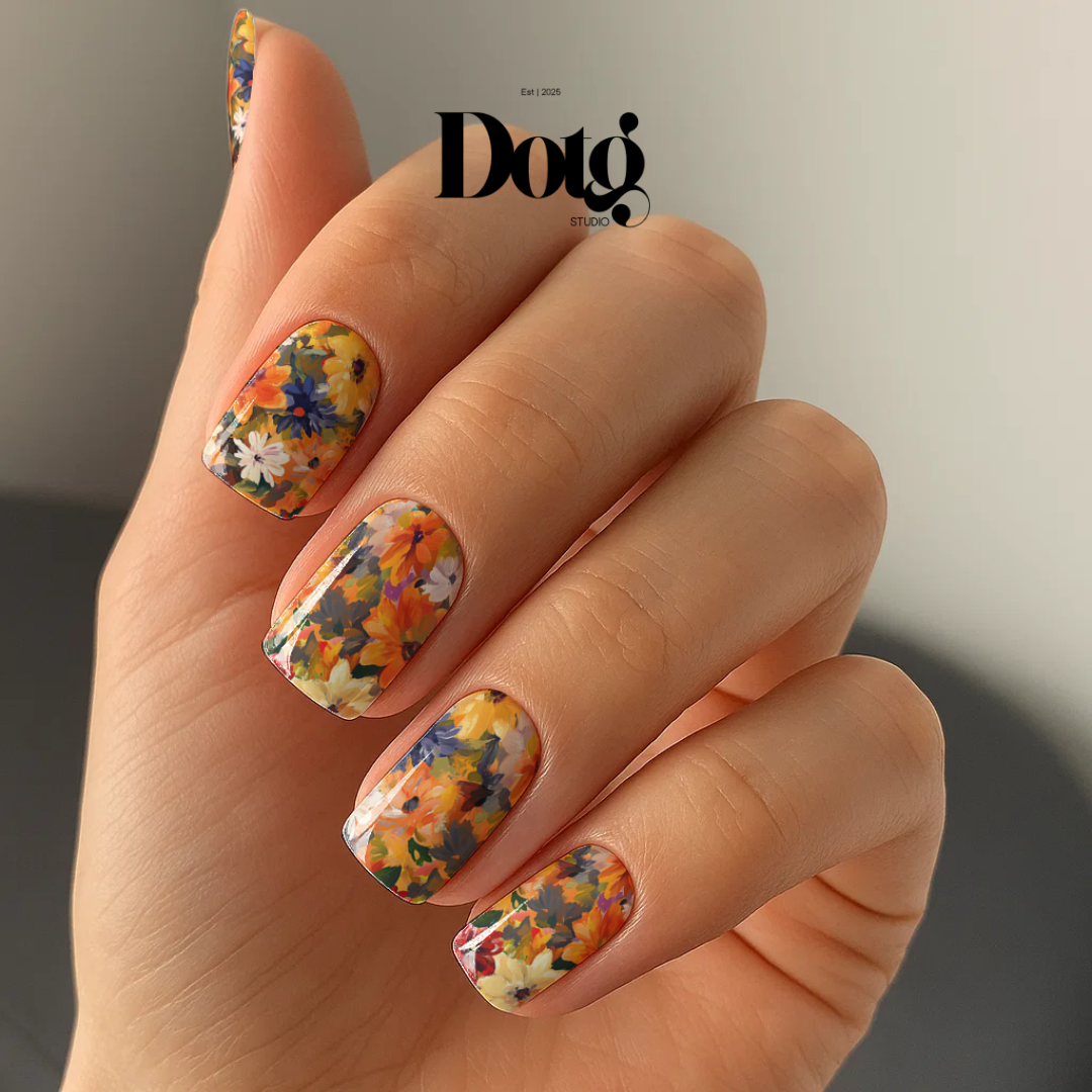 Floral Bloom Nail Polish Wraps DIY Manicure Stickers Nail Decal Strips