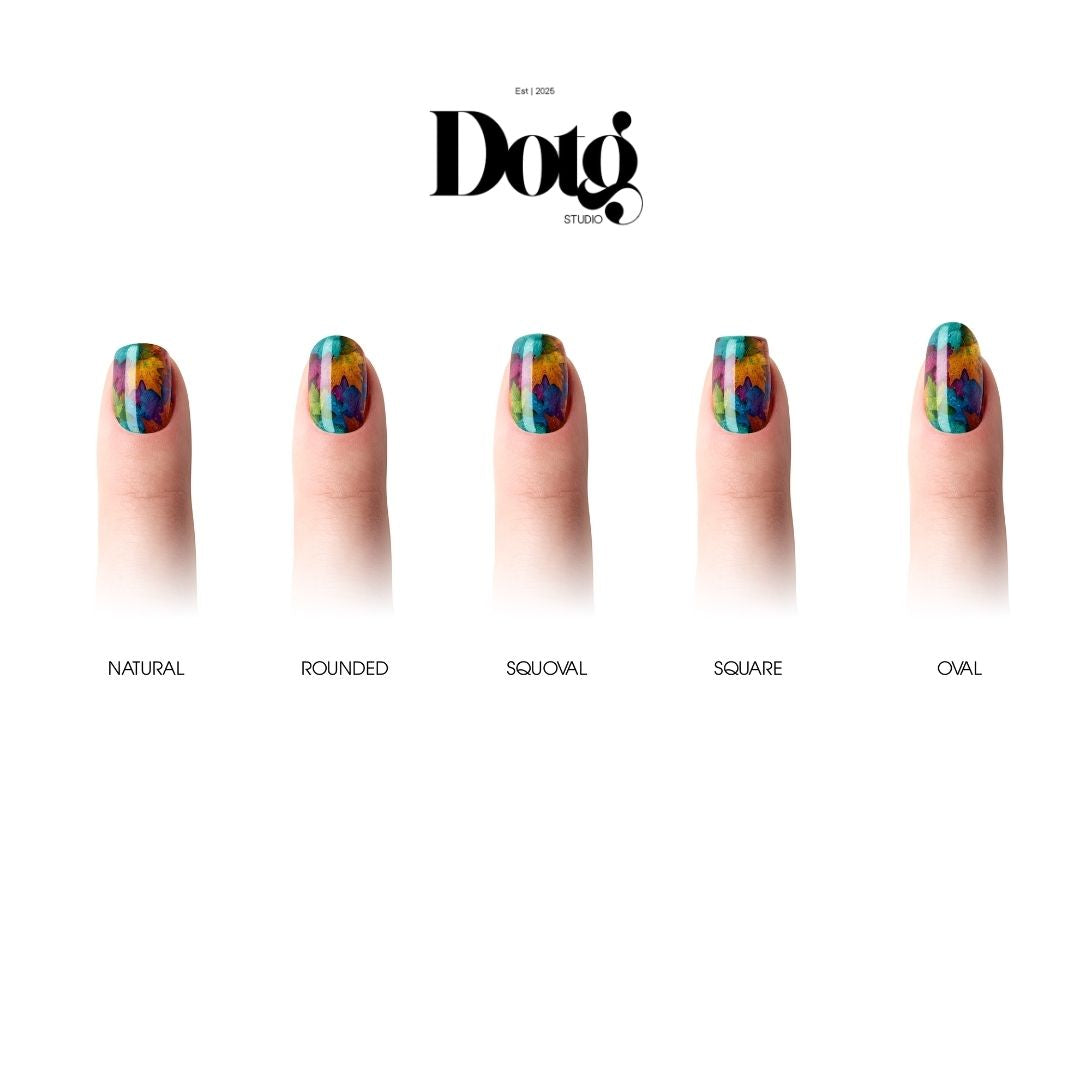 Nail Wrap Fall Leaves Decals DIY At-Home Autumn Manicure & Pedicure Stickers for Her