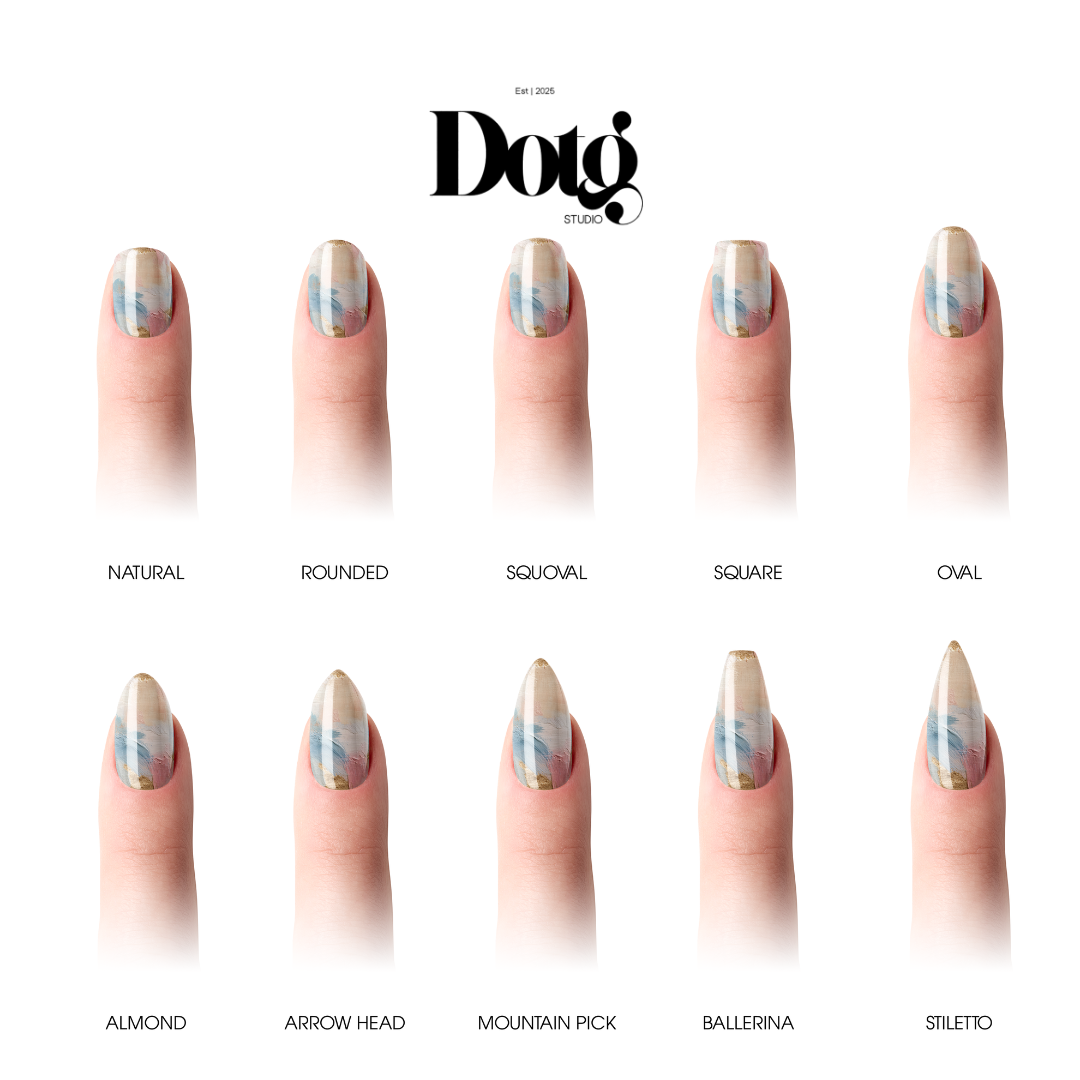 Pastel Abstract Nail Wraps Luxury Minimalist DIY Manicure & Pedicure Nails Stickers Fashionable Nails