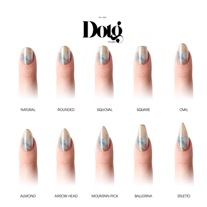 Pastel Abstract Nail Wraps Luxury Minimalist DIY Manicure & Pedicure Nails Stickers Fashionable Nails