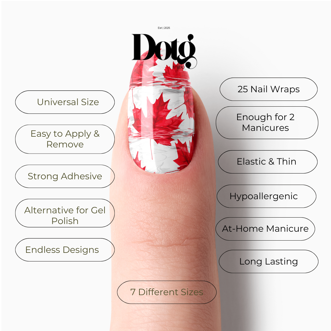I Am Canadian Nail Wrap DIY Patriotic Manicure & Pedicure Stickers Fall Nails Decals