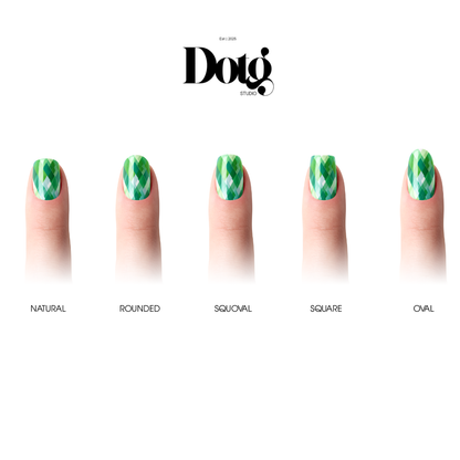St. Patrick's Day Green Argyle Nail Wrap DIY Manicure & Pedicure Stickers Nail Decal Strips