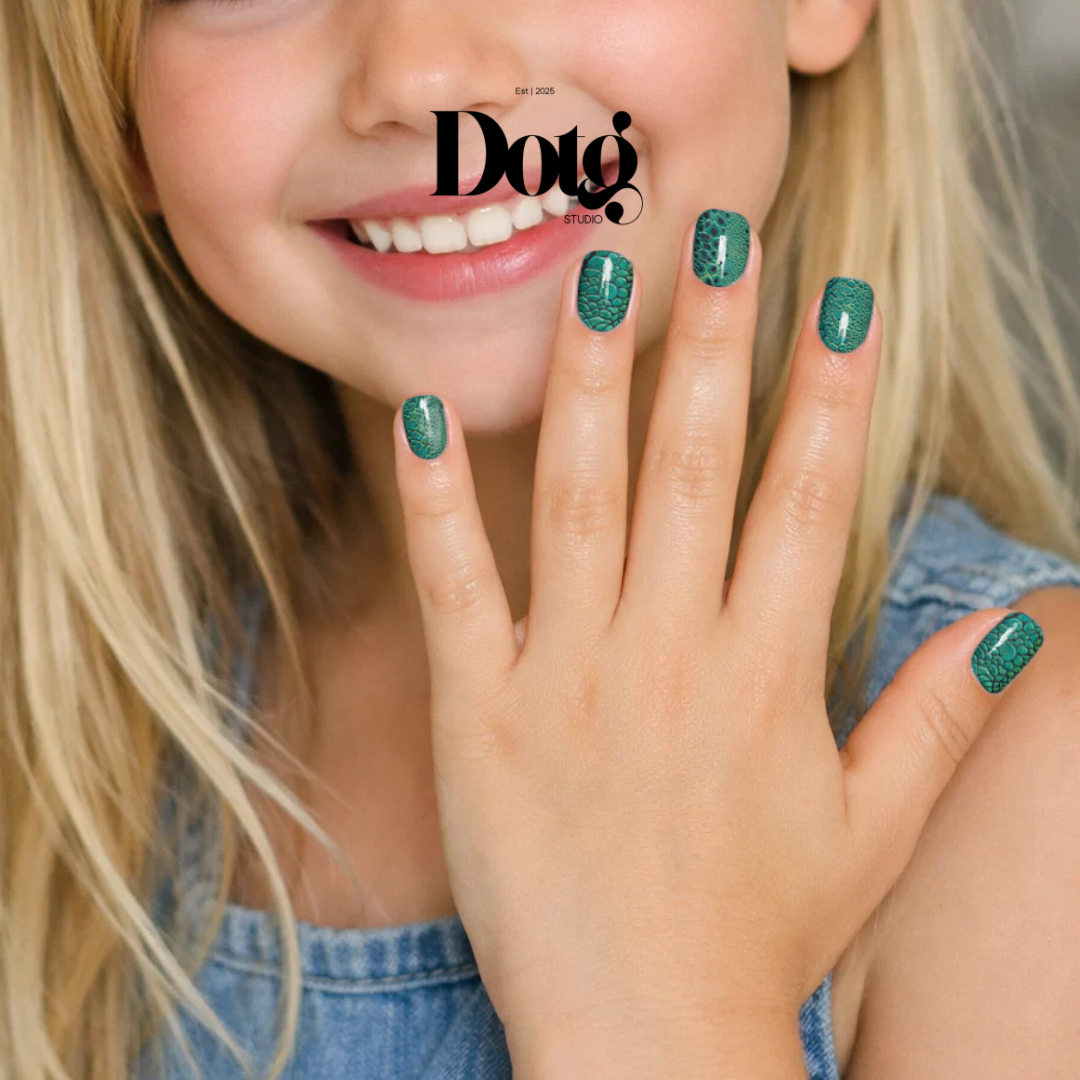 Emerald Snake Skin Nail Polish Wraps DIY Manicure & Pedicure Stickers Nail Decal Strips