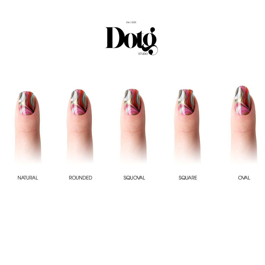 Abstract Swirl Nail Polish Wraps DIY Manicure Stickers Nail Decal Strips