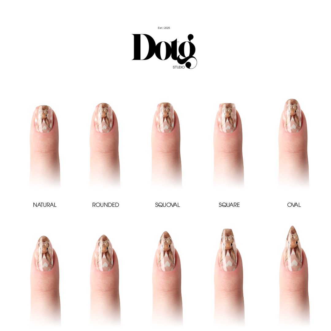 Easter Bunny Nail Polish Wraps DIY Manicure & Pedicure Stickers Nail Decal Strips