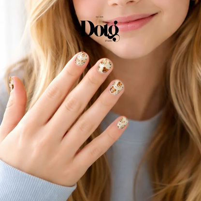Teddy Bear Hearts Nail Polish Wraps DIY Manicure & Pedicure Stickers Nail Decal Strips