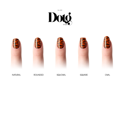 Halloween Caution Nail Wraps DIY Manicure and Pedicure Stickers