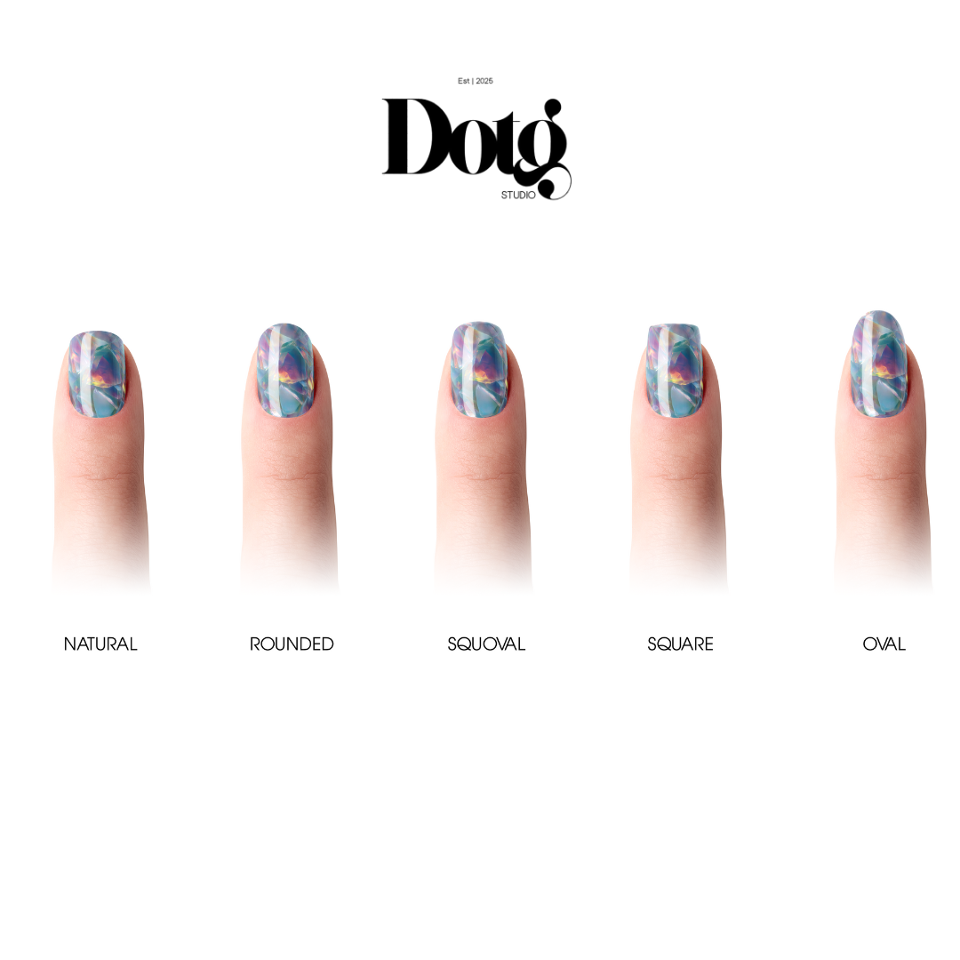 Moonstone Blue Nail Polish Wraps DIY Manicure and Pedicure Stickers Nail Decal Strips