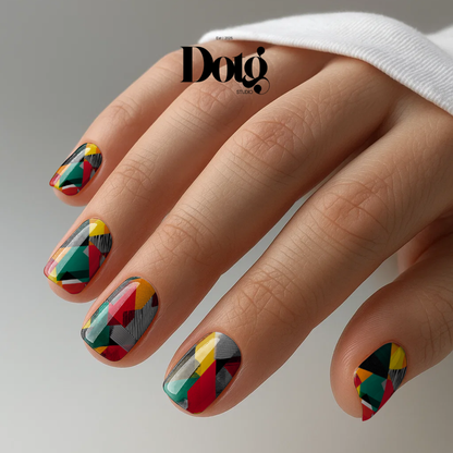 Color Blocks Nail Wraps •  Abstract Statement Nails  • Pedicure & Manicure Stickers
