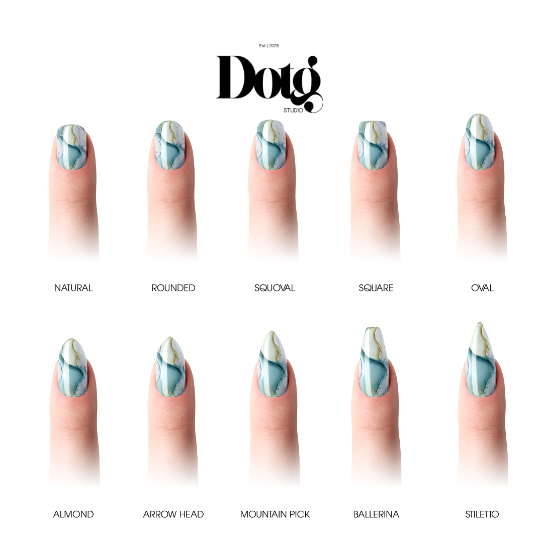 Blue Marble Nail Wraps Abstract Pedicure & Manicure Water Design Aqua Nail Stickers Gel Alternative