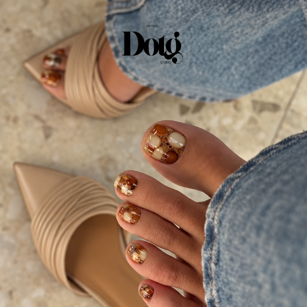Brown Marble Nail Wrap DIY Manicure & Pedicure Stickers Neutral Nail Gift for Mom