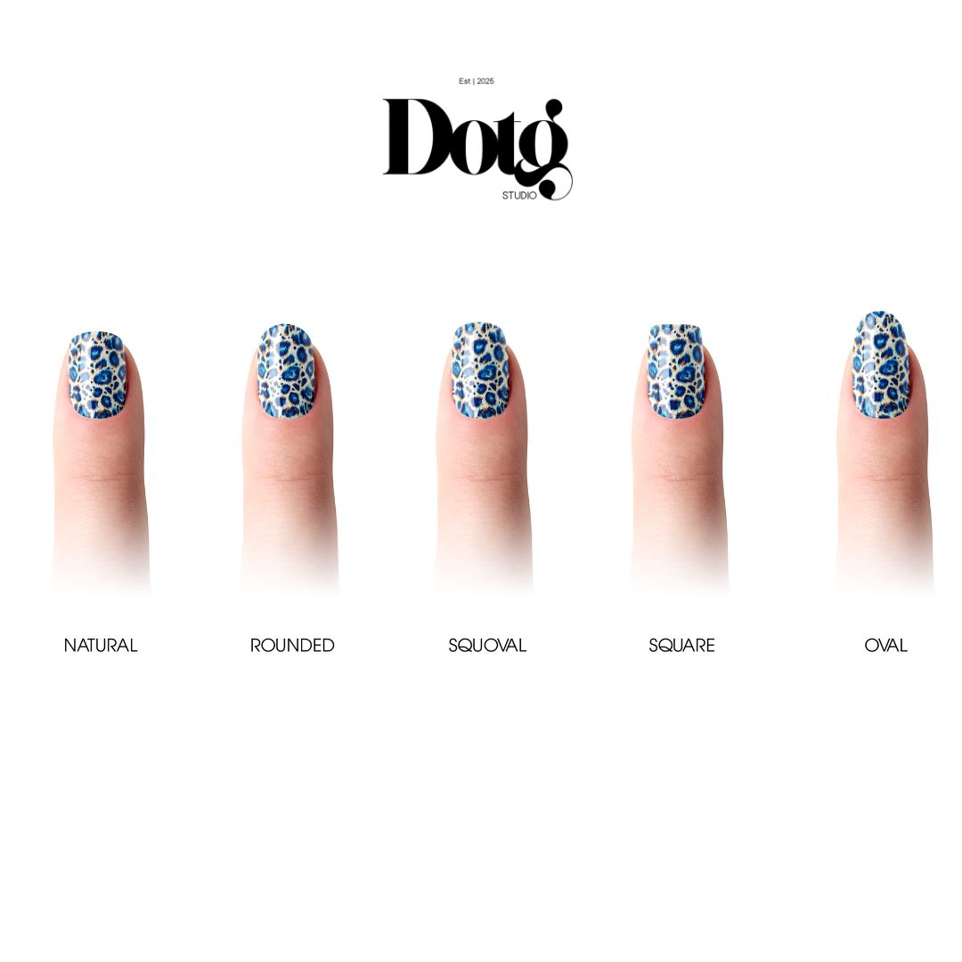 Fluffy Fur Leopard Nail Wraps DIY Manicure & Pedicure Nail Stickers Wild Decal Strips