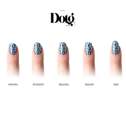Fluffy Fur Leopard Nail Wraps DIY Manicure & Pedicure Nail Stickers Wild Decal Strips