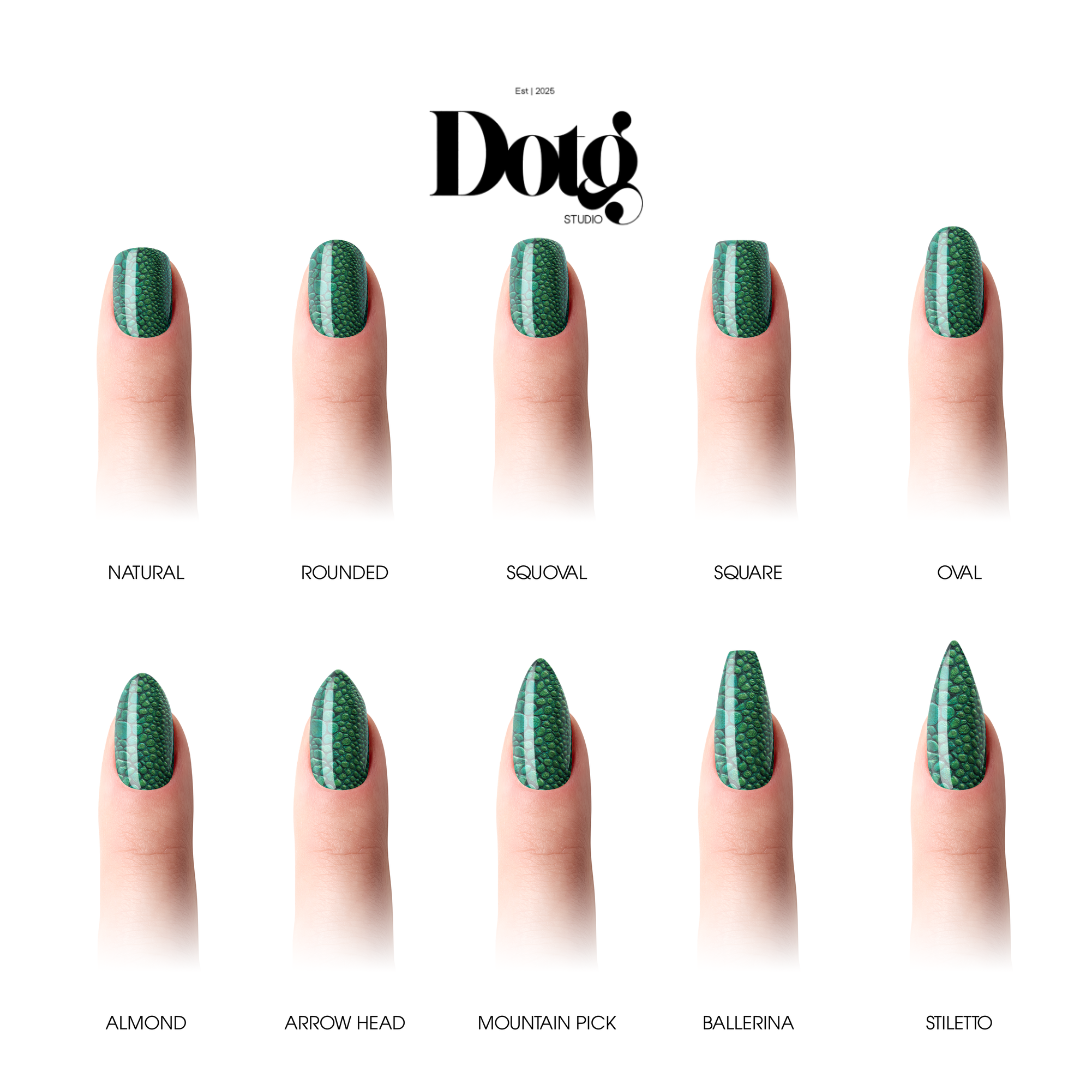 Emerald Snake Skin Nail Polish Wraps DIY Manicure & Pedicure Stickers Nail Decal Strips